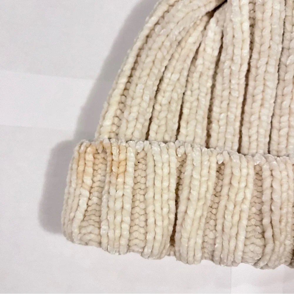 C.C Cream Natural Polyester Beanie Cap